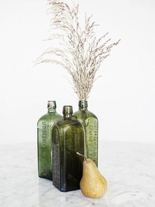 Image of Instant Collection of Old Sea Glass Green Bottles