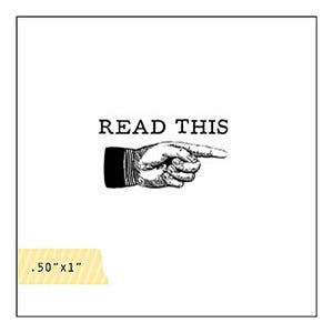 Image of read this pointing