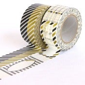 Image of Black & Gold Gift Washi Tape Set