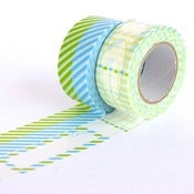 Image of Blue & Green Gift Washi Tape Set