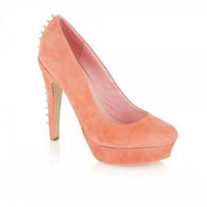 Image of Ravel Peach Suede Lavina Heels Spike Heels
