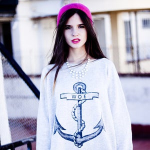 Image of WOE ANCHOR grey oversize sweatshirt