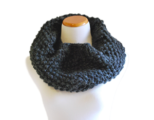Image of Hand Knit Cowl in Grey