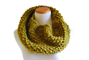 Image of Hand Knit Cowl in Mustard