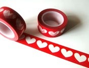 Image of Washi tape "White hearts"