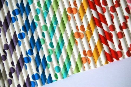 Image of Polka Dot Paper Straws