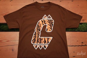 Image of Tiger Tribal C Logo Tee - Brown