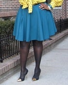 Image of ASOS CURVE TEAL SKATER SKIRT SZ 20