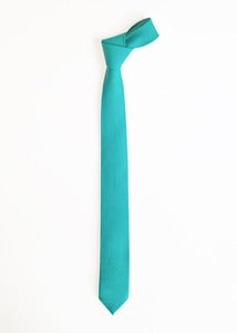 Image of teal linen tie