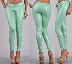 Image of MINT LEATHER LEGGINGS