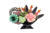 Image of Vintage Flower Basket Pin by Joli Jewelry