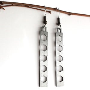 Image of Steel Town Long Bolt Earrings