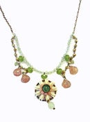 Image of Bejeweled Flower Pendant Necklace by Joli Jewelry