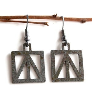 Image of Steel Town Square Brace Earrings