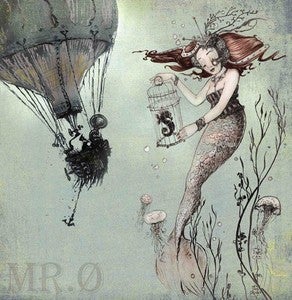 Image of Mermaid & Seahorse by the Filigree