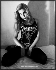 Image of Shining "Antihumanitarian" Black Girlie Tank Top