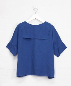 Image of Organic Indigo 'Backwards' Sailor Top