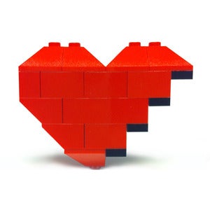 Image of ♥ Original Broken Hearts of Bricks Brooch