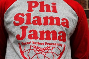 Image of Draft Packs x CHAMPION: "Phi Slama Jamma" Raglan l Grey/Red