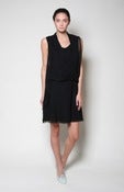 Image of Chiffon Cowl Dress: Black