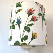 Image of Rosebud Vintage barkcloth 20cm lampshade