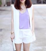 Image of White Tailored Waistcoat  