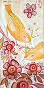 Image of a bird in the hand, an original painting