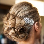 Image of Bridal Crystal Floral Hair Pins 