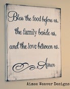 Image of Handpainted Canvas "Bless the Food" 16x20
