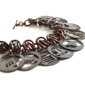 Image of Pittsburgh inspired "twisty" Charm bracelet