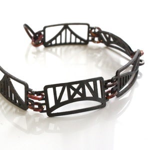 Image of Steel Town Rectangular Bridge Bracelet