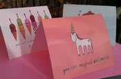 Image of SINGLE NOTECARDS: Unicone!