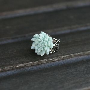 Image of Vintage Dahlia Adjustable Rings - 7 Colors (BLUE IS BACK!)