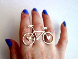 Image of Bike Ring with Hearts