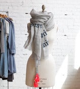 Image of Navy Poetry Scarf