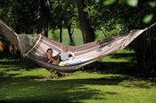 Image of AMAZONAS Palacio cafe double XXL Brazilian hammock with spreader bars