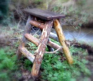 Image of Woodsy Wonders Original Log, Barn board & Rustic Rope Prop Ladder