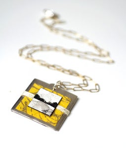 Image of "Eva" Fine Art Collage Necklace
