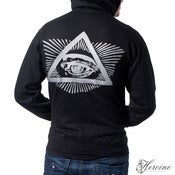 Image of Eye Of Triumph Black Hooded Zip Up/Pullover Sweatshirt Unisex