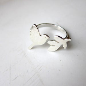 Image of Peace Bird Ring - Handmade Silver Ring 