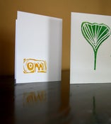 Image of Om and Gingko cards and envelopes. {Set of two.}