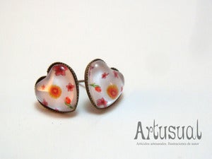 Image of Dormilonas en forma de corazón "estampado floral"
