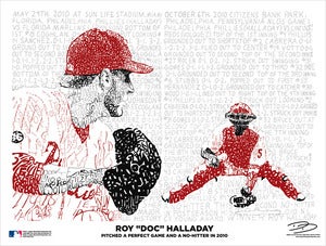 Image of Roy "Doc" Halladay Pitched a Perfect Game and No-Hitter in 2010 Poster