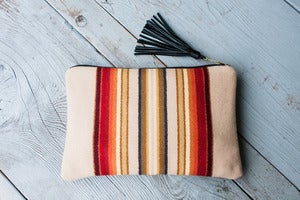 Image of Harlow Clutch in Sterling Stripe