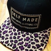 Image of Purple and Gold Raw Caviar Cheetah Snapback New*