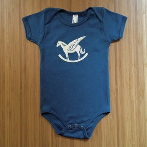 Image of BABY GALAXY ROCKING HORSE ONESIE 