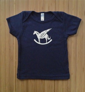 Image of NAVY ROCKING HORSE TEE
