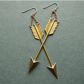 Image of Brass Arrow Earrings