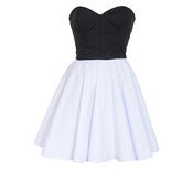 Image of Black & White 50s Style Party Prom Dress