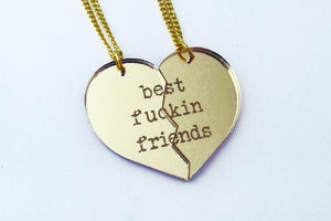Image of BFF [Best Fuckin Friends] Necklace Set - Gold